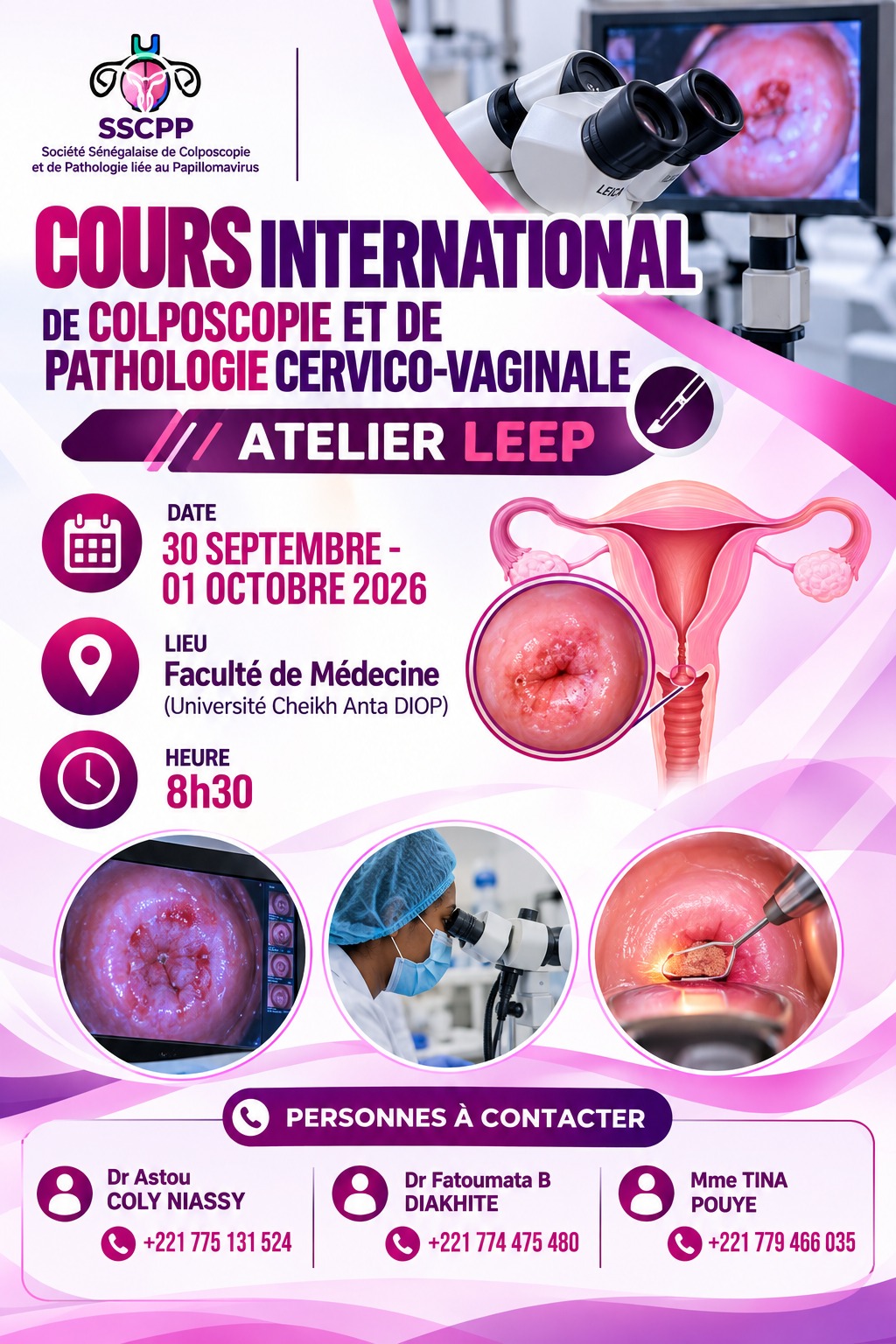 Poster Cours International Colposcopie